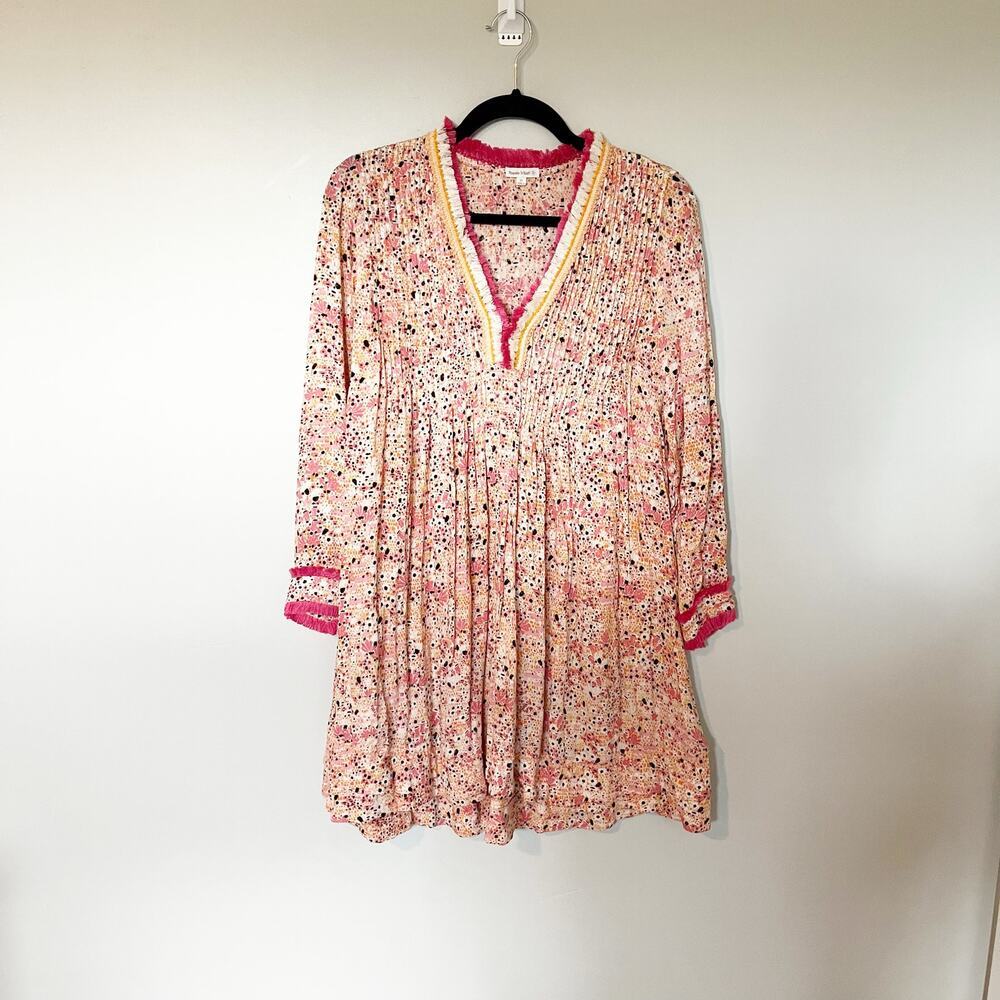 POUPETTE ST. BARTH Ola Long Sleeve Mini‎ Dress Orange Malva xs